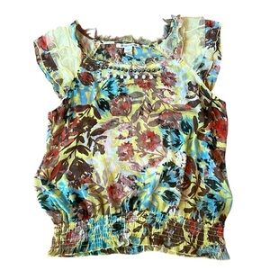 American Rag Cie Cap Sleeve Embellished Top (XL)